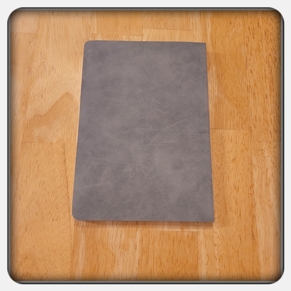 NWOT Grey Suede Leather Journal - Picture 3 of 5
